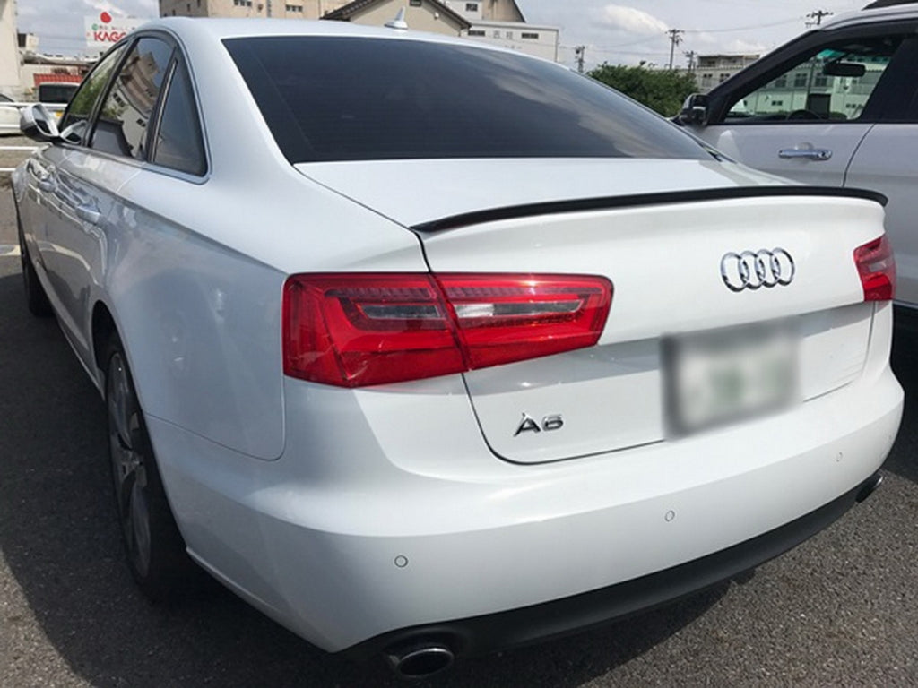 Rear Trunk Spoiler Piano Black for Audi A6 C7 4G Sedan (2011–2018)