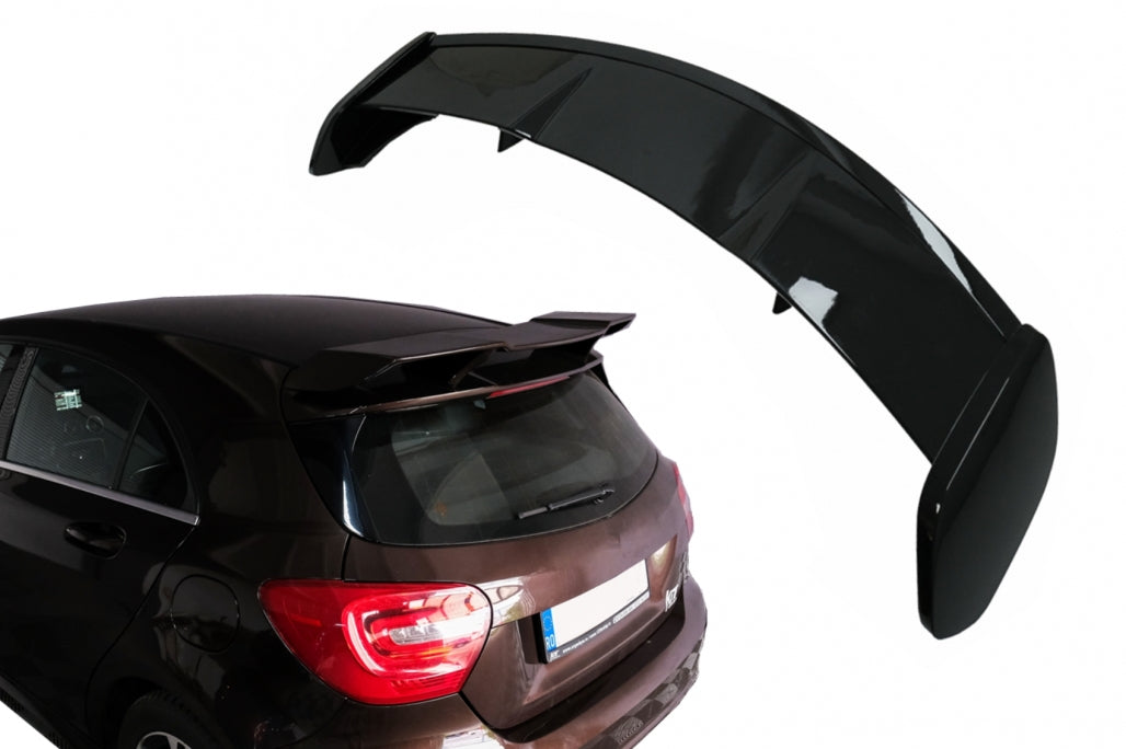 Roof Boot Lid Spoiler A45 Design Piano Black for Mercedes A-Class W176 (2012–2018)