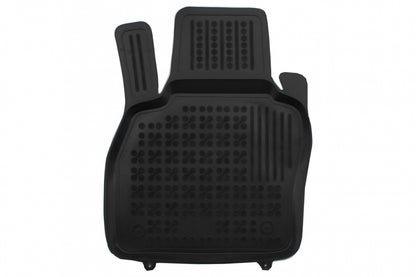 Rubber Floor Mat Black compatible with Audi A1 II GB 2018-up Sportback and Citycarver, custom-fit, 3 cm edge, odor-free material.