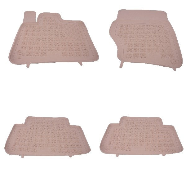 Rubber Floor Mats Beige for Audi Q7 I 4L (2005–2015)