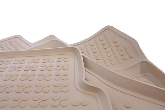 Rubber Floor Mats Beige for Mercedes A-Class W176 (2012–2018) GLA X156 (2013–Up)