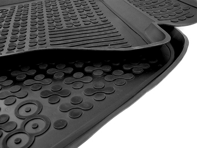 Rubber Floor Mats Black for Audi A6 4F C6 (2008–2011)