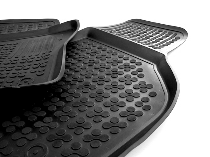 Rubber Floor Mats Black for Audi A6 4F C6 (2008–2011)