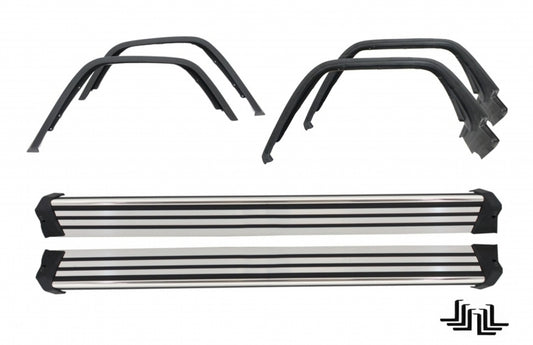 Running Boards Side Steps with Fender Flares G65 Design for Mercedes G-Class W463 (1989–2017)