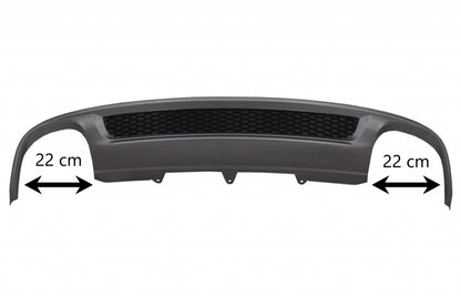 S-Line Design Rear Bumper Air Diffuser with Carbon Fiber Exhaust Tips for Audi A4 B8 Facelift Limousine / Avant (2012–2015) – Standard Bumper