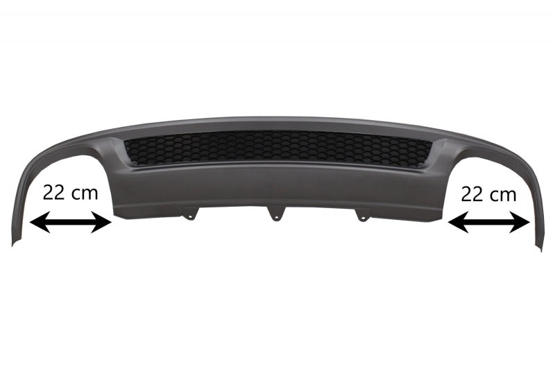 S-Line Design Rear Bumper Diffuser with Exhaust Tips for Audi A4 B8 Facelift Limousine / Avant (2012–2015) – Standard Bumper