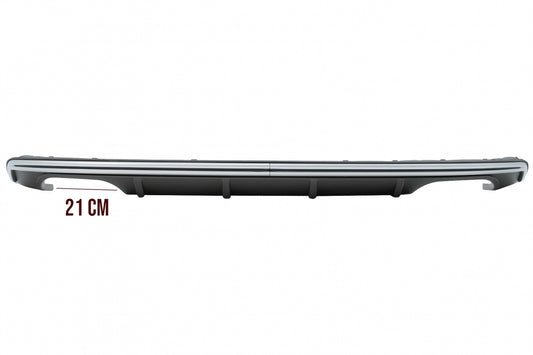 S3 Quad Style Rear Bumper Diffuser with Exhaust Tips for Audi A3 8V Hatchback / Sportback (2012–2015)