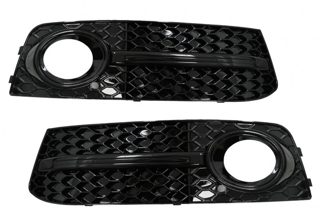 S4 Design Fog Lamp Covers Black Edition for Audi A4 B8 (2007–2011)
