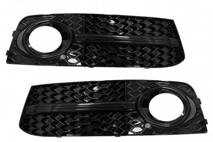 S4 Design Fog Lamp Covers Black Edition for Audi A4 B8 (2007–2011)