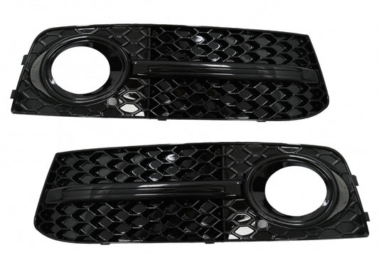 S4 Design Fog Lamp Covers Black Edition for Audi A4 B8 (2007–2011)