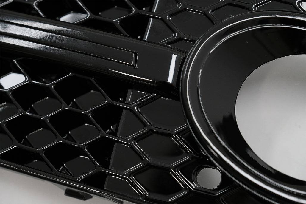 S4 Design Fog Lamp Covers Black Edition for Audi A4 B8 (2007–2011)