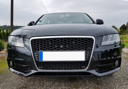 S4 Design Fog Lamp Covers Black Edition for Audi A4 B8 (2007–2011)