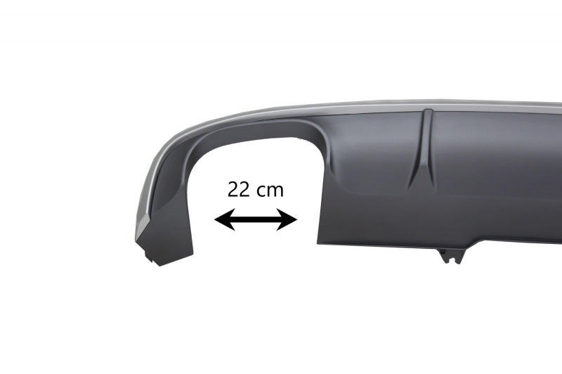 S4 Design Rear Bumper Diffuser with Exhaust Tips for Audi A4 B9 8W Sedan / Avant (2016–2018) – S-Line