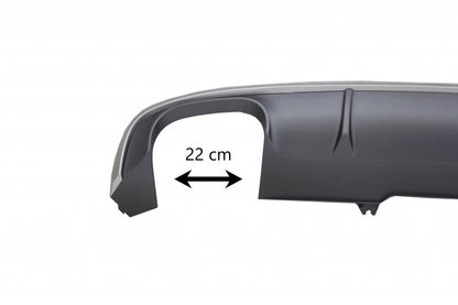 S4 Design Rear Bumper Diffuser with Exhaust Tips for Audi A4 B9 8W Sedan / Avant (2016–2018) – S-Line