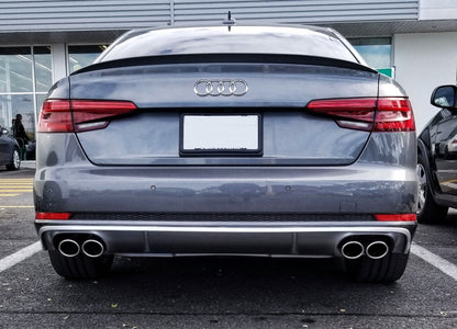 S4 Design Rear Bumper Valance Diffuser Grey for Audi A4 B9 8W Sedan / Avant (2016–2018)