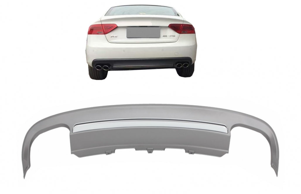 S5 Design Rear Bumper Diffuser for Audi A5 8T Coupe  Cabriolet Facelift (2012–2016)