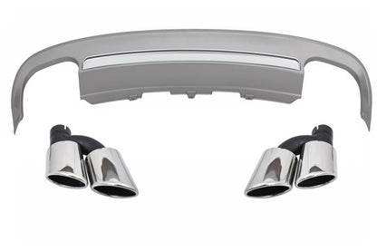 S5 Design Rear Bumper Diffuser with Exhaust Tips for Audi A5 8T Coupe  Cabriolet Facelift (2012–2016)