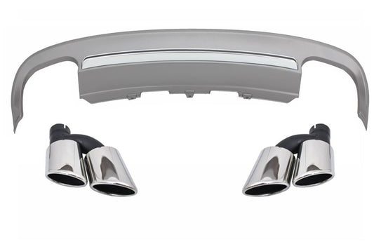 S5 Design Rear Bumper Diffuser with Exhaust Tips for Audi A5 8T Coupe  Cabriolet Facelift (2012–2016)