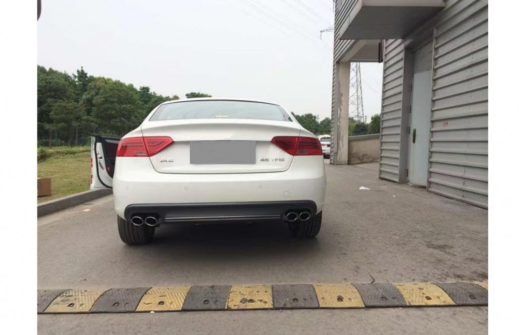 S5 Design Rear Bumper Diffuser with Exhaust Tips for Audi A5 8T Coupe  Cabriolet Facelift (2012–2016)