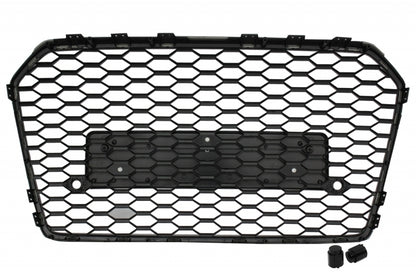 S6 Design Rear Diffuser & Exhaust Tips with Front Grille for Audi A6 4G Facelift Sedan (2015–2018)