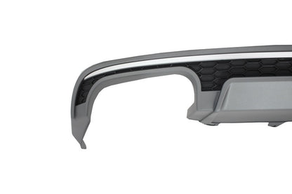 S6 Design Rear Diffuser & Exhaust Tips with Front Grille for Audi A6 4G Facelift Sedan (2015–2018)