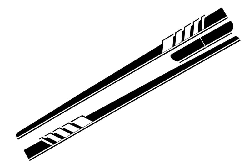 Side Decals C63 Design Matte Black for Mercedes C-Class C205 A205 (2014–Up)