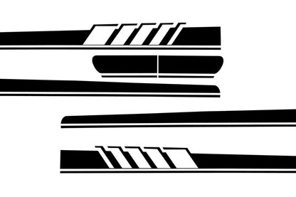 Side Decals C63 Design Matte Black for Mercedes C-Class C205 A205 (2014–Up)