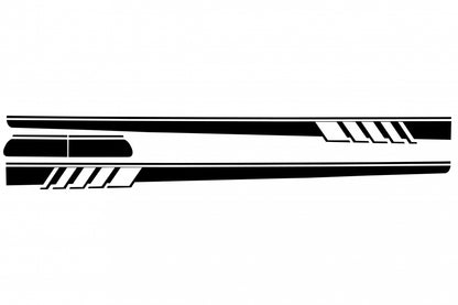 Side Decals C63 Design Piano Black for Mercedes C-Class C205 A205 (2014–Up)
