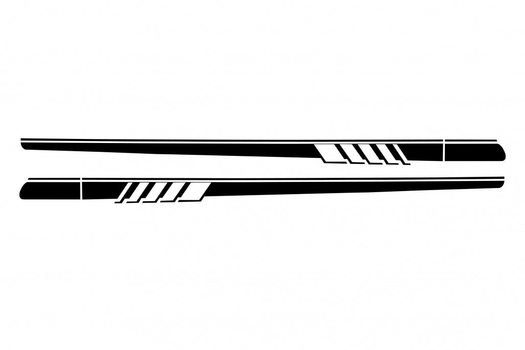 Side Decals C63 Design Piano Black for Mercedes C-Class C205 A205 (2014–Up)