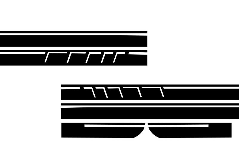 Side Decals Matte Black Vinyl for Mercedes CLA W117 C117 X117 and A-Class W176 (2012–Up)