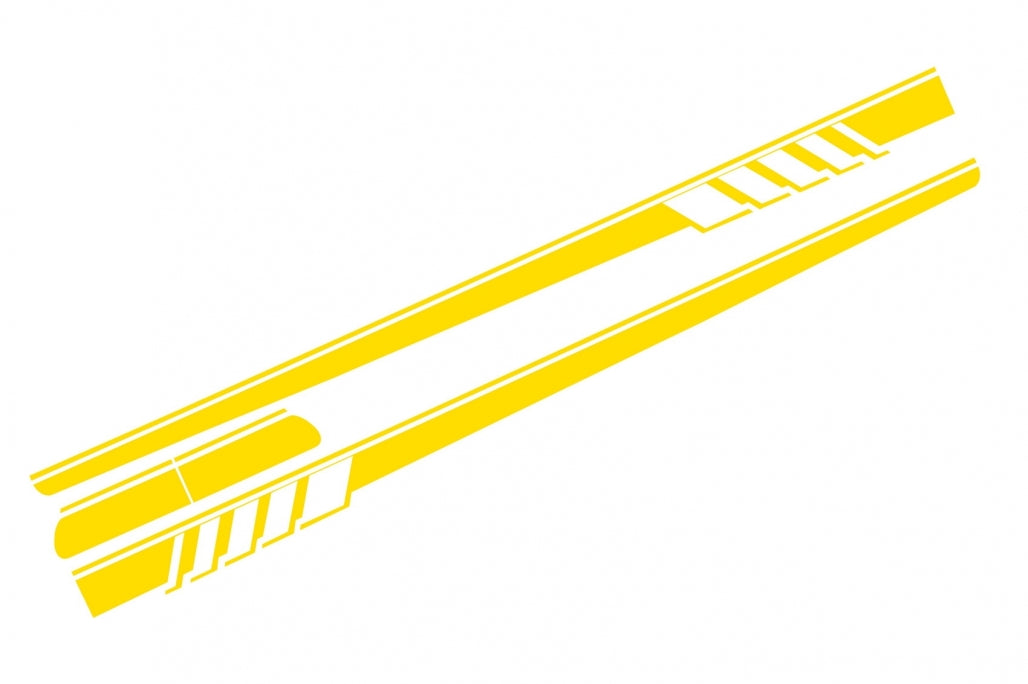 Side Decals Matte Yellow for Mercedes C-Class C205 A205 (2014–Up)