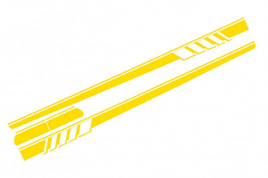 Side Decals Matte Yellow for Mercedes C-Class C205 A205 (2014–Up)