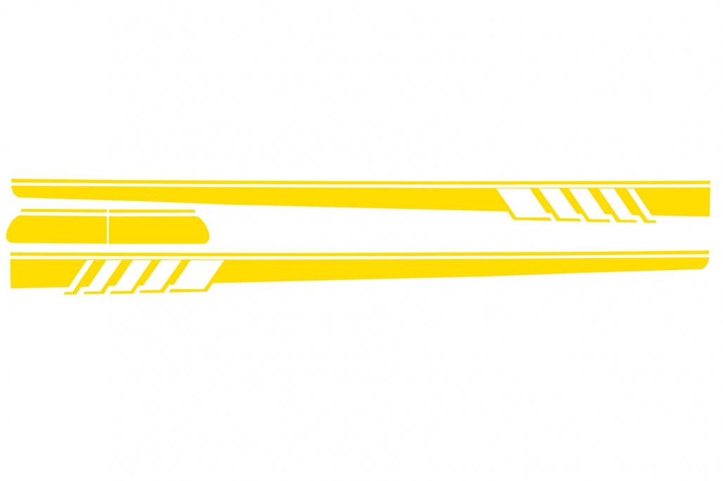 Side Decals Matte Yellow for Mercedes C-Class C205 A205 (2014–Up)