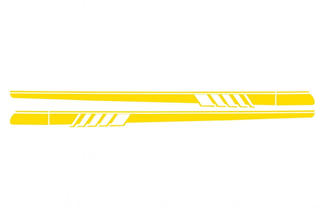 Side Decals Matte Yellow for Mercedes C-Class C205 A205 (2014–Up)