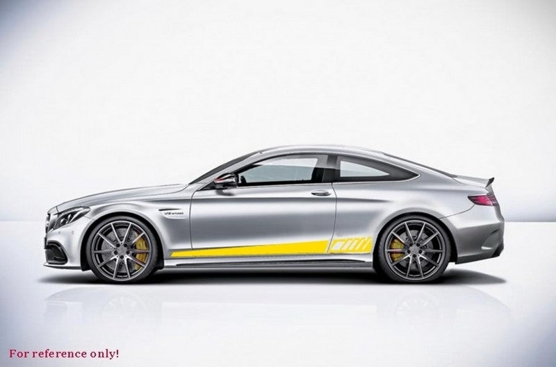 Side Decals Matte Yellow for Mercedes C-Class C205 A205 (2014–Up)