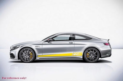 Side Decals Matte Yellow for Mercedes C-Class C205 A205 (2014–Up)
