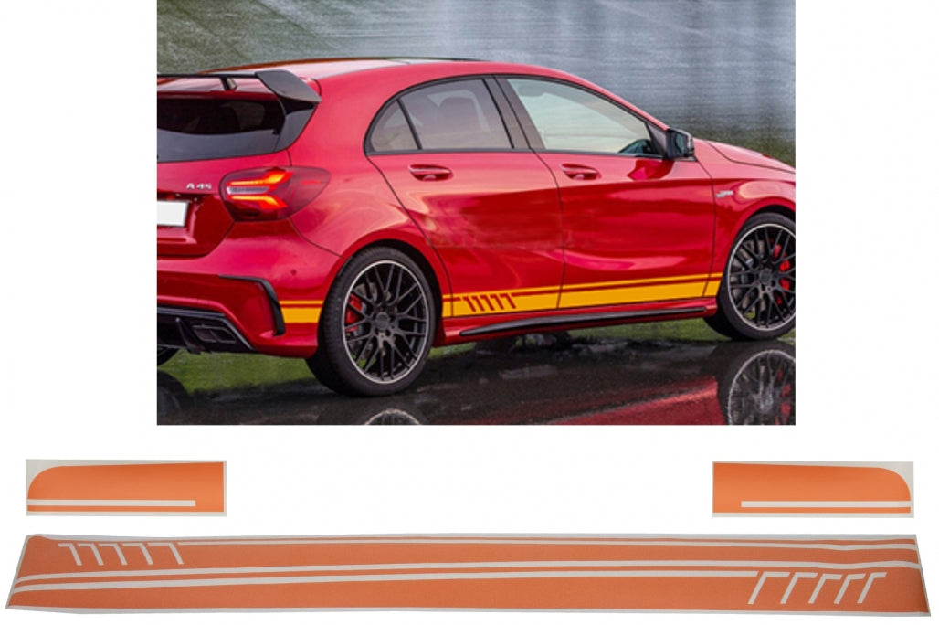 Side Decals Sticker Vinyl Matte Orange for Mercedes C238 W212 W213 C207 A207