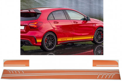 Side Decals Sticker Vinyl Matte Orange for Mercedes C238 W212 W213 C207 A207