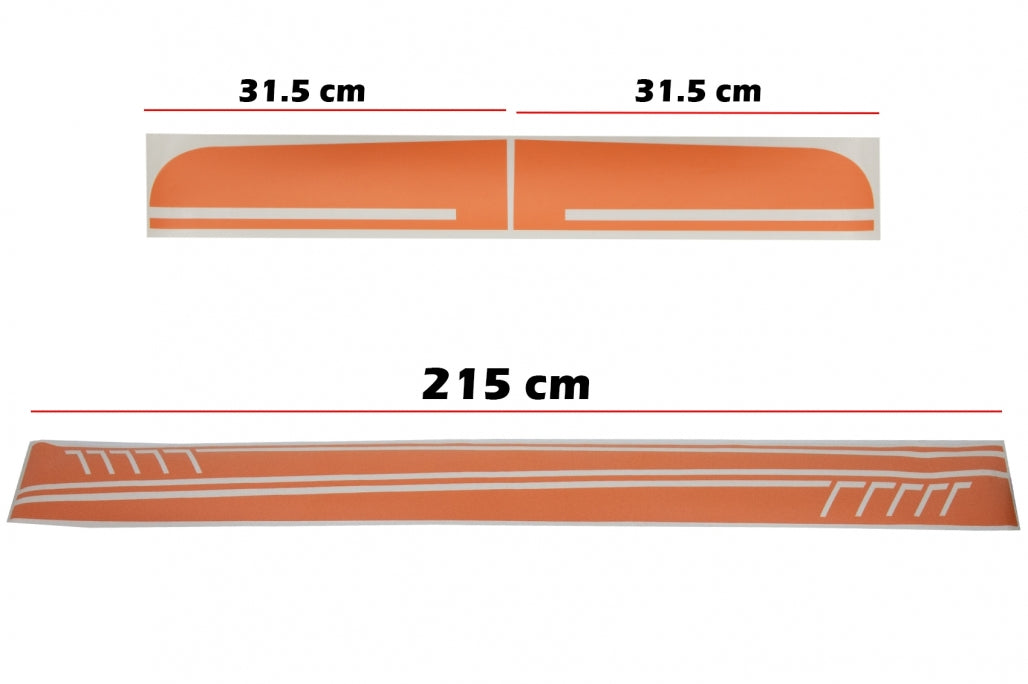 Side Decals Sticker Vinyl Matte Orange for Mercedes C238 W212 W213 C207 A207
