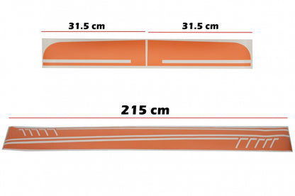 Side Decals Sticker Vinyl Matte Orange for Mercedes C238 W212 W213 C207 A207