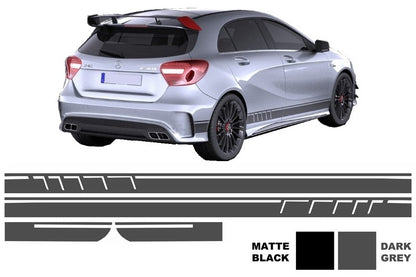 Side Decals Vinyl 45 Design Dark Grey for Mercedes CLA W117 C117 X117 A-Class W176