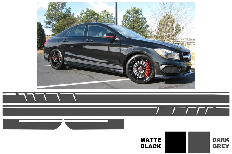 Side Decals Vinyl 45 Design Dark Grey for Mercedes CLA W117 C117 X117 A-Class W176