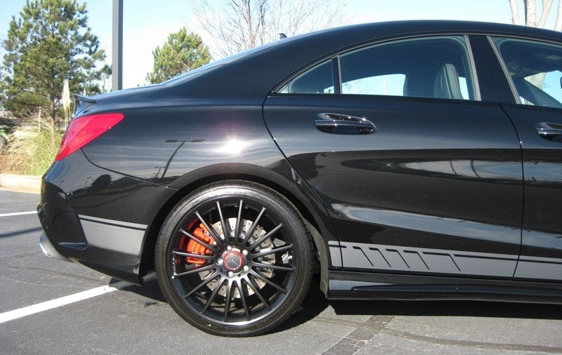 Side Decals Vinyl 45 Design Dark Grey for Mercedes CLA W117 C117 X117 A-Class W176