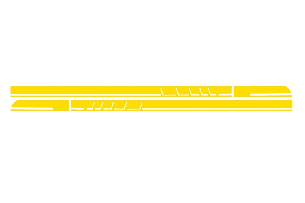 Side Decals Vinyl 45 Design Matte Yellow for Mercedes CLA W117 X117 A-Class W176