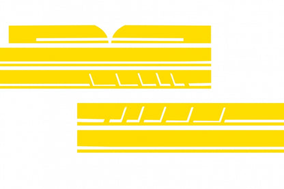 Side Decals Vinyl 45 Design Matte Yellow for Mercedes CLA W117 X117 A-Class W176