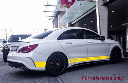 Side Decals Vinyl 45 Design Matte Yellow for Mercedes CLA W117 X117 A-Class W176