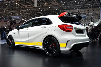 Side Decals Vinyl 45 Design Matte Yellow for Mercedes CLA W117 X117 A-Class W176