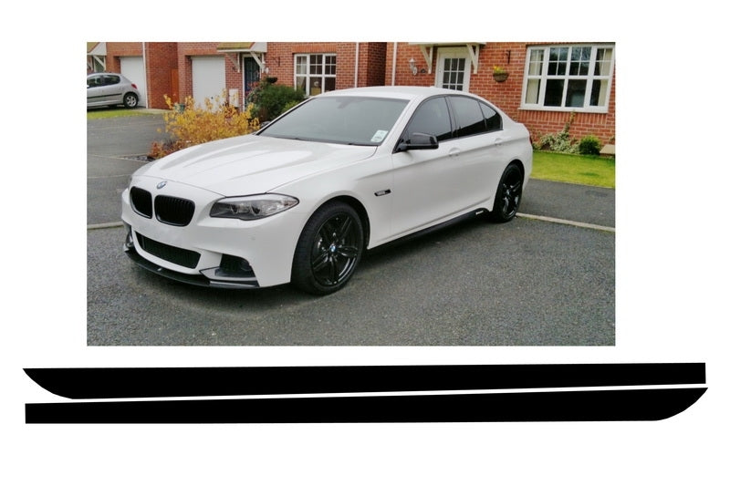 Side Decals Vinyl Matte Black M-Performance Design for BMW 5 Series F10 F11 (2011–Up)