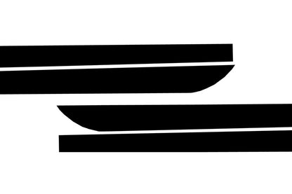 Side Decals Vinyl Matte Black M-Performance Design for BMW 5 Series F10 F11 (2011–Up)