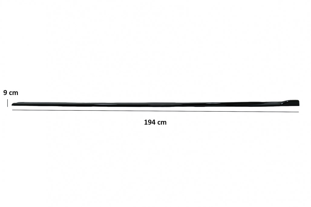 Side Skirt Extensions Piano Black for Mercedes A-Class W176 A45 Sport Line (2012–2018)